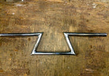 CRAZY Z BAR HANDLEBARS 7/8" Chrome Triumph Honda Chopper Bobber Custom 6" Frisco