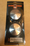 Set of Polished Low Profile Gas Caps Harley Softail Custom Chopper Fatbob FXST