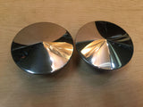 Set of Polished Low Profile Gas Caps Harley Softail Custom Chopper Fatbob FXST