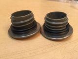 Set of Polished Low Profile Gas Caps Harley Softail Custom Chopper Fatbob FXST