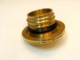 DOME BRASS GAS CAP HARLEY BIG TWIN Screw-In Pointed Panhead Shovelhead Evo