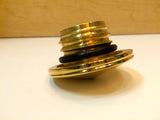 DOME BRASS GAS CAP HARLEY BIG TWIN Screw-In Pointed Panhead Shovelhead Evo