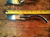 CUSTOM SOFT BEND MIRROR SET SPECTER STYLE CHROME for HARLEY or CUSTOM MOTORCYCLE