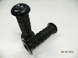Vtg Black Ribbed Handle Bar Grips Kawasaki Z1 7/8 H1 250 500 750 KZ 900 H2 S1 S2