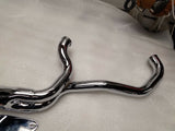 2 into 1 Zilla Exhaust Harley Softail Chopper Shotgun 1984-06 Chrome Billet Tip