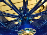 PM Performance Machine Custom Wheels Harley Chopper 18x8.5 3.5x18 Softail Blue