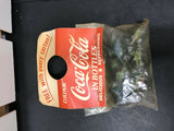 VINTAGE 1950'S/60'S COCA-COLA PREMIUM BOTTLE NECK BAG 6 MARBLES BIG AGGIES SHOOT