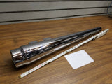 4" Slip On Muffler Megaphone Harley Touring Chrome Bell Tips 1995-2016 FLH GLIDE
