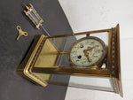 19TH CENTURY French JAPY FRERES FOUR GLASS CRYSTAL REGULATOR CLOCK HARDY & HAYES