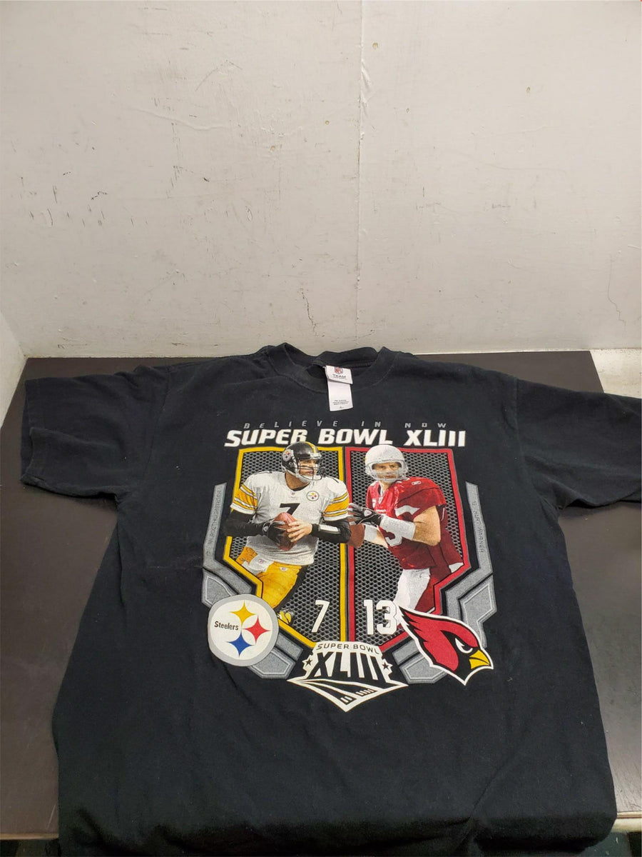 Super Bowl XLIII Shirt LARGE Short sleeve Ben Roethlisberger Kurt