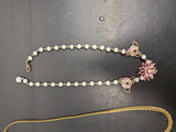 Gorgeous Lot of 3 Women's Necklaces Faux Gold Pearl Flower Pendant Classy