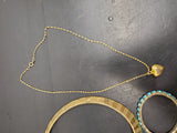 Gorgeous Lot of 3 Women's Necklaces & 2 Bracelets Gold Heart Pendant PresentNice
