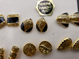 Gorgeous Lot of 6 Women's Genuine Diamond Dust Earrings Gold Diamond Classy Nice