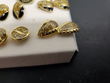 Gorgeous Lot of 6 Women's Genuine Diamond Dust Earrings Gold Diamond Classy Nice