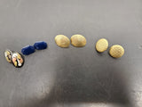 Gorgeous Lot of 4 Women's Ornate Earrings Faux Gold Blue Stone Unique DesignGift