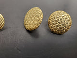 Gorgeous Lot of 4 Women's Ornate Earrings Faux Gold Blue Stone Unique DesignGift