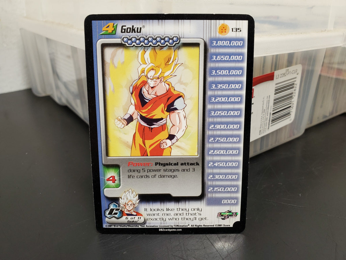 2001 Dbz Ccg Goku Level 4Rare 135 Cell Saga Score Dragon