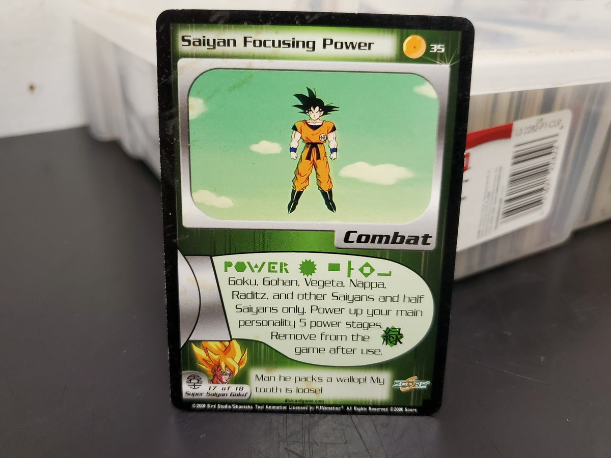 2000 Saiyan Focusing Power - #35 - LP - DBZ TCG Goku Card Dragon