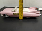 Vtg Jim Beam Pink 1959 Cadillac Eldorado EMPTY Decanter Original Box Receipt