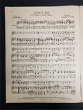 Antique Vintage 1917 WW1 Sheet Music Liberty Bell Patriotic USA Ballad Intact