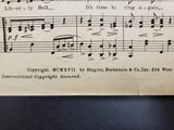 Antique Vintage 1917 WW1 Sheet Music Liberty Bell Patriotic USA Ballad Intact
