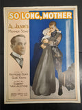Rare Antique 1917 WW1 Sheet Music So Long Mother Soldier Going to War Ballad USA