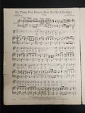 Antique USA 1917 WW1 Sheet Music It's Time For Every Boy To Be A Soldier Ballad