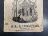 Antique 1880 Sheet Music Good Night Gentle Folks Very Old Collectible Rare Music