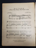 Antique 1915 WW1 Sheet Music Eva Tanguay Great Mother Song Collectible Leo Feist