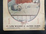 Antique WW1 1918 Sheet Music Daddy Mine Ballad Lew Wilson & Alfred Dubin Collect