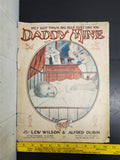 Antique WW1 1918 Sheet Music Daddy Mine Ballad Lew Wilson & Alfred Dubin Collect