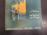 Antique 1916 WW1 Sheet Music Down Honolulu Way Song Ballad Collectible Unique