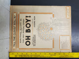 Antique 1917 WW1 Sheet Music Till The Clouds Roll By Oh Boy! Collectible Music
