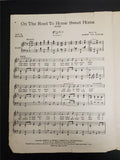 Antique 1917 WW1 Sheet Music On The Road To Home Sweet Home War Time Songs Rare