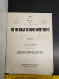 Antique 1917 WW1 Sheet Music On The Road To Home Sweet Home War Time Songs Rare
