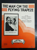 Vtg 1935 Sheet Music Post Great Depression The Man On The Flying Trapeze Ballad