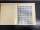 Vtg Stamp Collection 590 Stamps Total-11 Sheets Lincoln B. Franklin A. Mellon VF