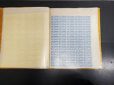 Vtg Stamp Collection 590 Stamps Total-11 Sheets Lincoln B. Franklin A. Mellon VF