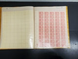 Vtg Stamp Collection 590 Stamps Total-11 Sheets Lincoln B. Franklin A. Mellon VF