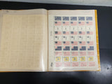 Vtg Stamp Collection 590 Stamps Total-11 Sheets Lincoln B. Franklin A. Mellon VF