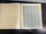 Vtg Stamp Collection 590 Stamps Total-11 Sheets Lincoln B. Franklin A. Mellon VF