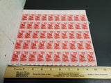 Vtg 1956 Benjamin Franklin 250th Anniversary 3 Cent USPS Postage 50 Stamp Sheet