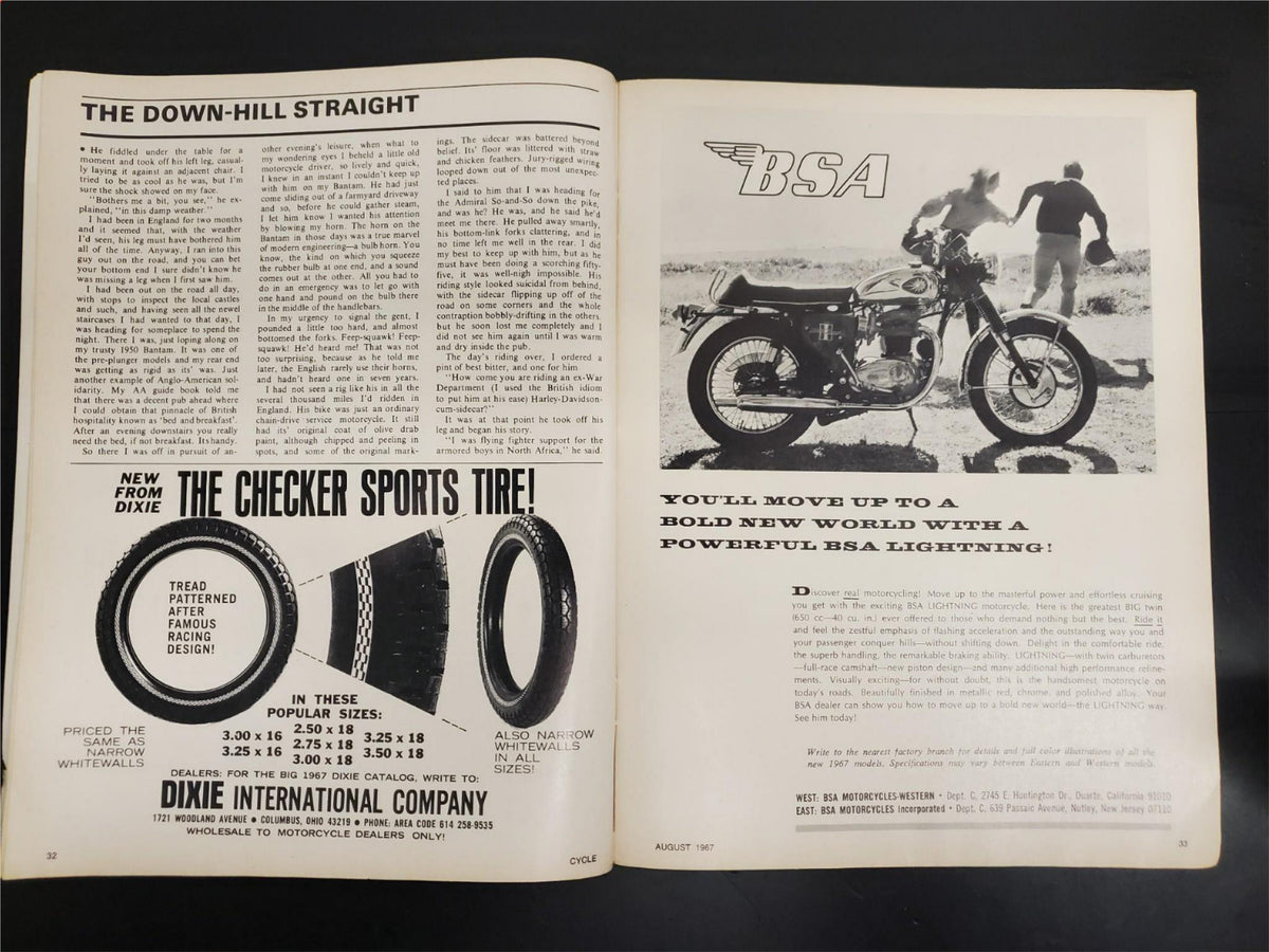 Vtg Aug 1967 Cycle Magazine BMW R60 Honda Racing History Benelli 250 B –  cyclewarehouse.online