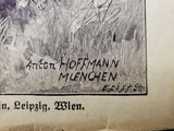 1914 WW1 Cover Pg Art Anton Hoffman From Illustrated Story German Publication
