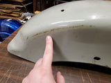 Grey Bobtail Rear Motorcycle Fender Dyna Sportster? Custom Width 7 1/2 Inches