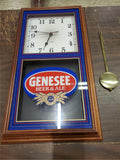 Vtg Chapin Genesee Beer & Ale Pendulum Wall Clock Mancave Advertising Collectibl