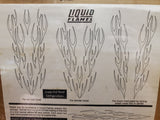 Prismatic 3D Liquid Flames Motorcycle Vehicle Exterior Graphic Trim Pckg 103-220
