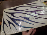 Prismatic 3D Liquid Flames Motorcycle Vehicle Exterior Graphic Trim Pckg 103-220