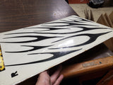 Black 3D Liquid Flames Motorcycle Vehicle Exterior Graphic Trim Package 103-219