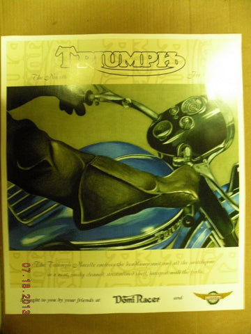 Poster Triumph 1955 Literature Pre unit motorcycle vintage classic 25x22 t11